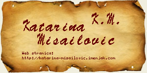 Katarina Misailović vizit kartica